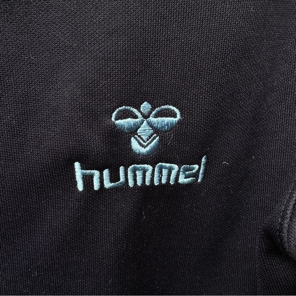 HUMMEL Classic Bee Zip Track Jacket Navy Blue Logo Soccer Futbol Men's Small - Picture 3 of 11